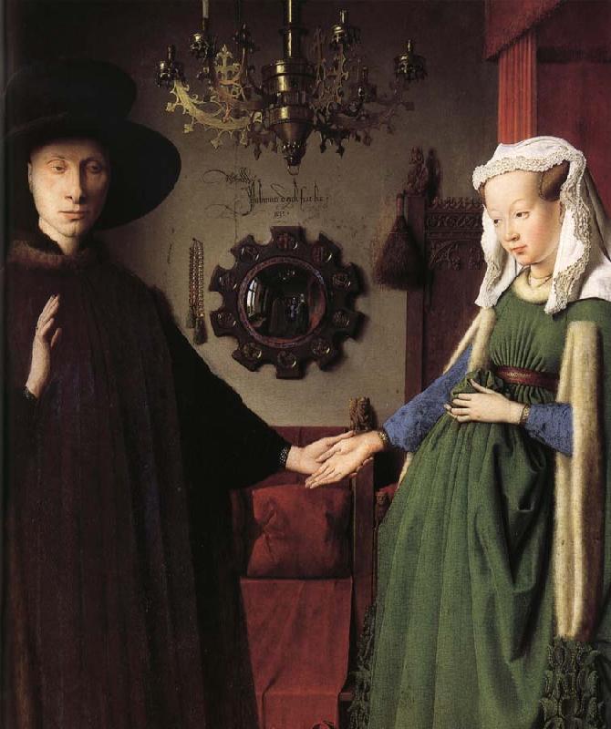 Jan Van Eyck Details of Portrait of Giovanni Arnolfini and His Wife France oil painting art